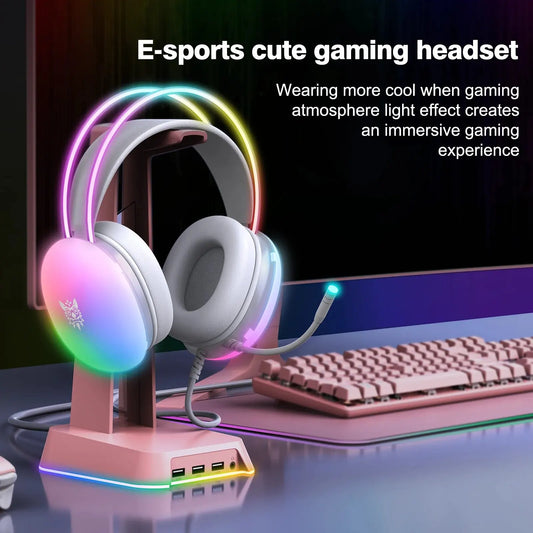 Gaming Headphones with RGB Lights FOR GAMMER KOL